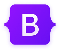 Logotipo roxo do Bootstrap