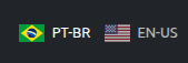 Brasil flag button com opacity: 1