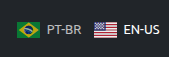 Estados Unidos flag button com opacity: 1