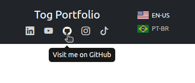 GitHub button tooltip positioned at the bottom with skidding set to 30