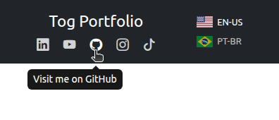 GitHub button tooltip positioned at the bottom with skidding set to -30