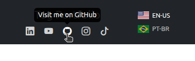 GitHub button tooltip covering the application logo