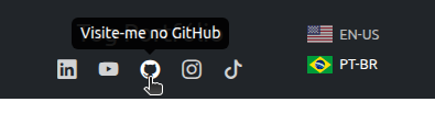 tooltip do botão GitHub obstruindo o logotipo da aplicação