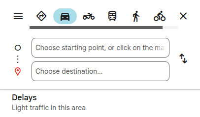 Google Maps buttons